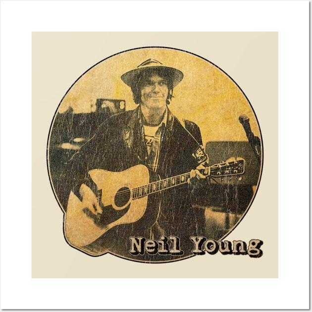 Neil Young Retro Vintage Wall Art by TuoTuo.id